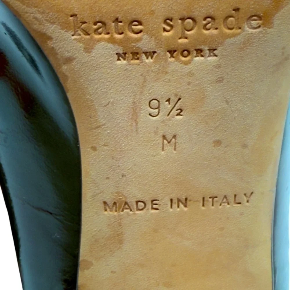 Kate Spade Green Heels with Peep-Toe Design
